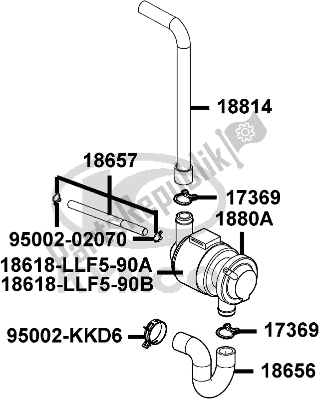 All parts for the F23 - Air Injection Cut Valve of the Kymco LC 60 AD AU -MXU 300R 60300 2016