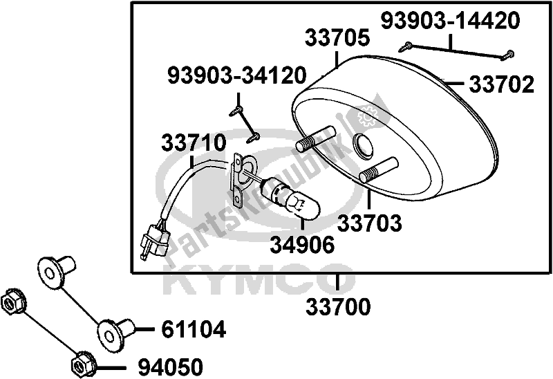 Alle onderdelen voor de F17 - Tail Light van de Kymco LE 20 BB AU -Mongoose 90S 2090 2016