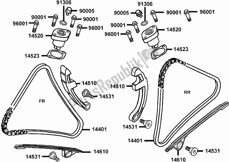 All parts for the E04 - Chain of the Kymco RA 50 AA AU -Venox 250 50250 2008