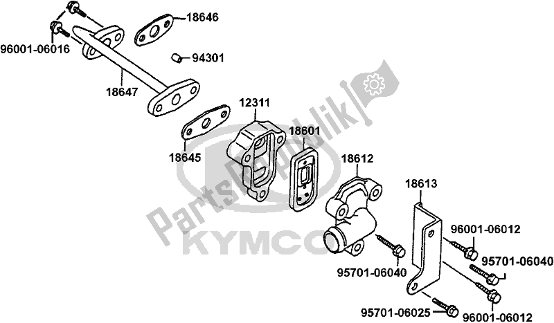 Alle onderdelen voor de E12 - Reed Valve van de Kymco RL 25 BA AU -Quannon 125 25125 2009