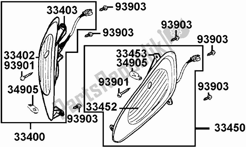 All parts for the F18 - Front Winker of the Kymco SC 10 AS AU -ZX 50 1050 2007