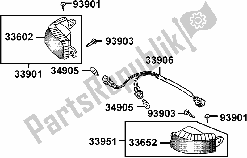 All parts for the F20 - Rear Position Light of the Kymco SC 10 AS AU -ZX 50 1050 2007