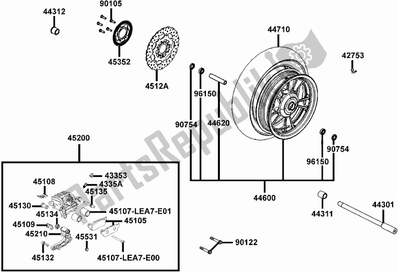 All parts for the F07 - Front Wheel of the Kymco SK 60 AB AU -Downtown 300I 60300 2011