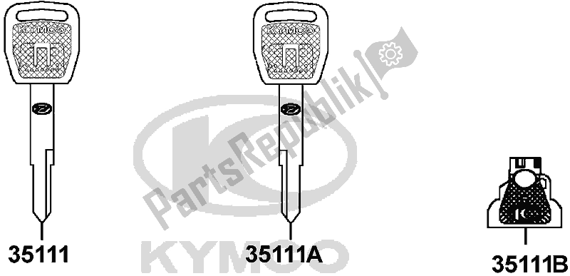 All parts for the F25 - Key of the Kymco SK 64 CF AU -Downtown 350I 64350 2017