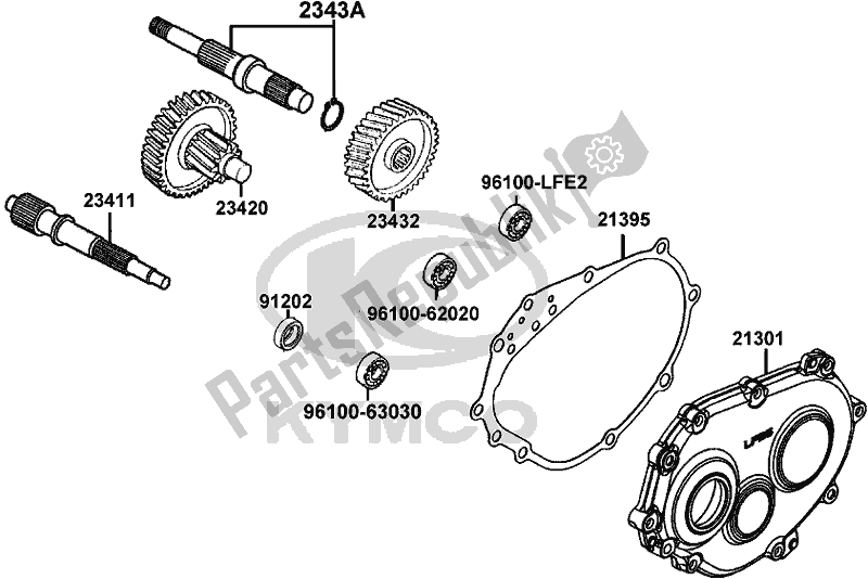 All parts for the E09 - Transmission of the Kymco TE 30 AA AU -Like 150I ABS With Noodee 30150 2018