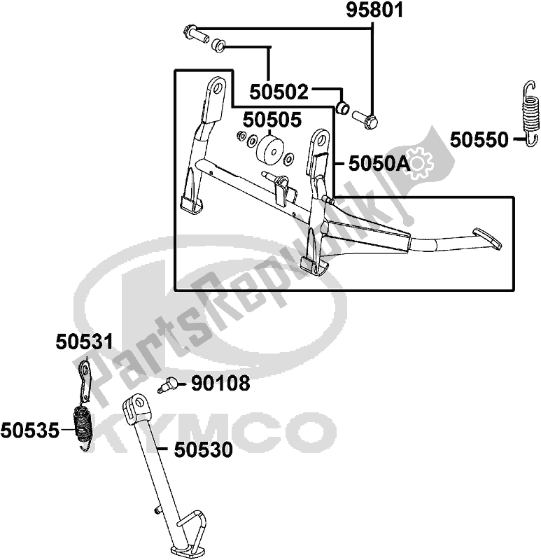 Alle onderdelen voor de F15 - Kick Starter Arm van de Kymco TE 30 AA AU -Like 150I ABS With Noodee 30150 2018