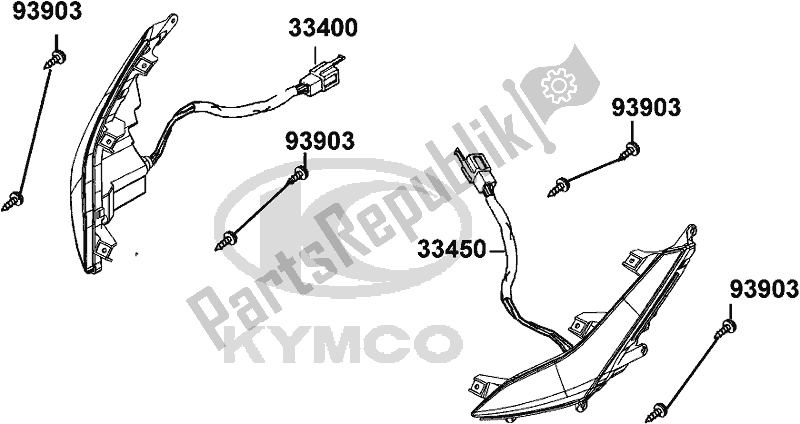 All parts for the F17 - Front Winker of the Kymco TF 30 AA AU -People S 150I ABS 30150 2018