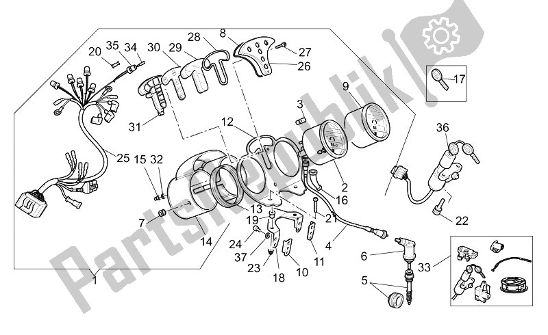 Todas las partes para Tablero de Moto-Guzzi V 11 LE Mans 1100 2002