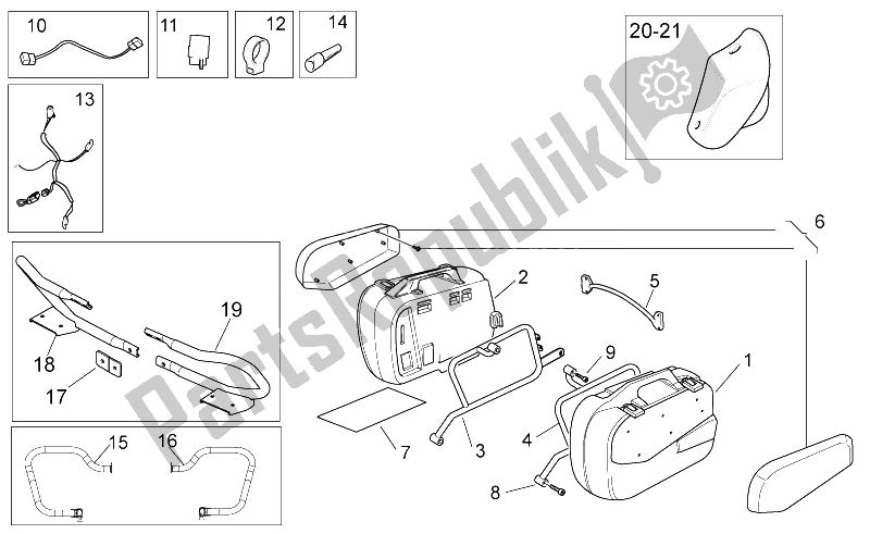 Wszystkie części do Komponenty - Pa Moto-Guzzi Breva IE 750 2003