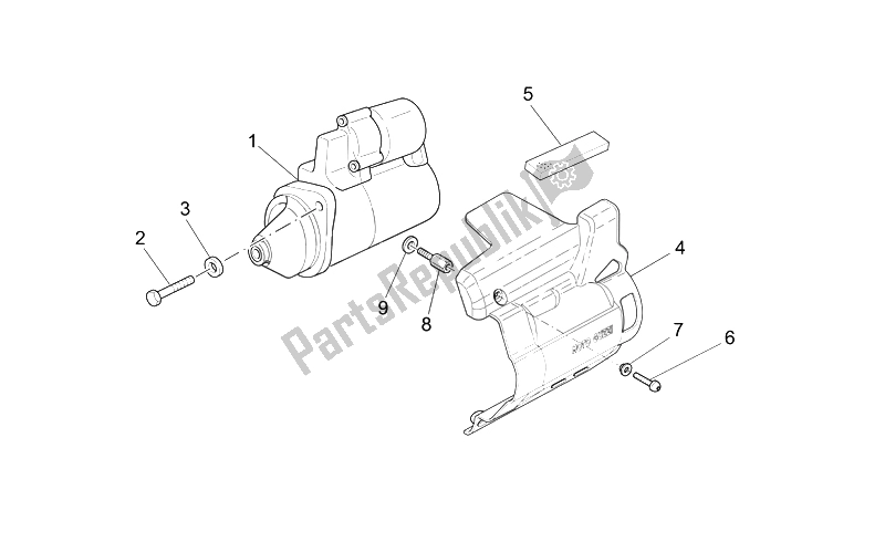 Alle onderdelen voor de Startmotor van de Moto-Guzzi Griso V IE 850 2006