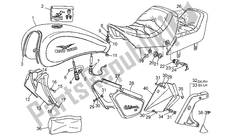 Todas las partes para Cuerpo de Moto-Guzzi California III Iniezione 1000 1990