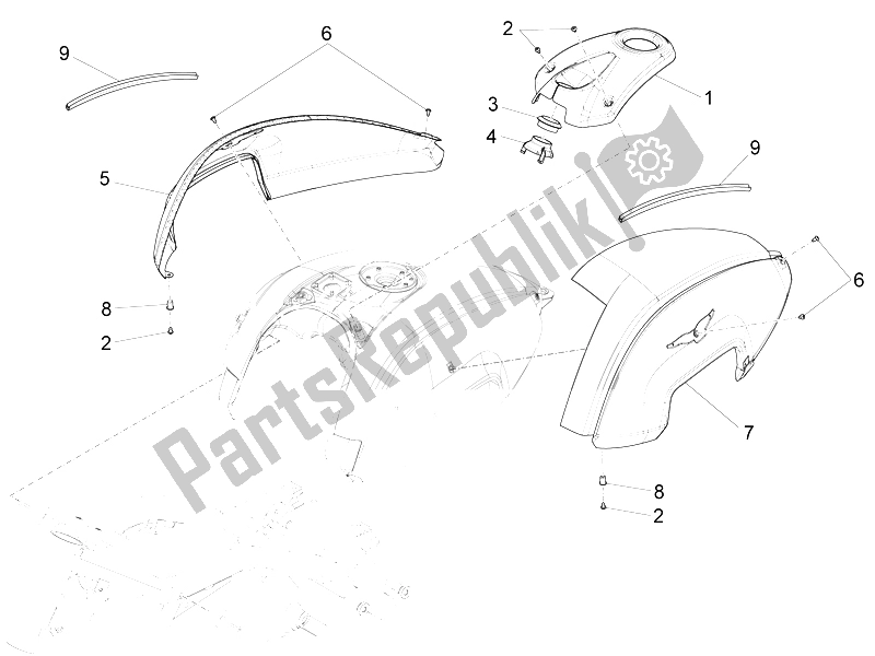 All parts for the Tank Cover of the Moto-Guzzi Eldorado 1400 2015