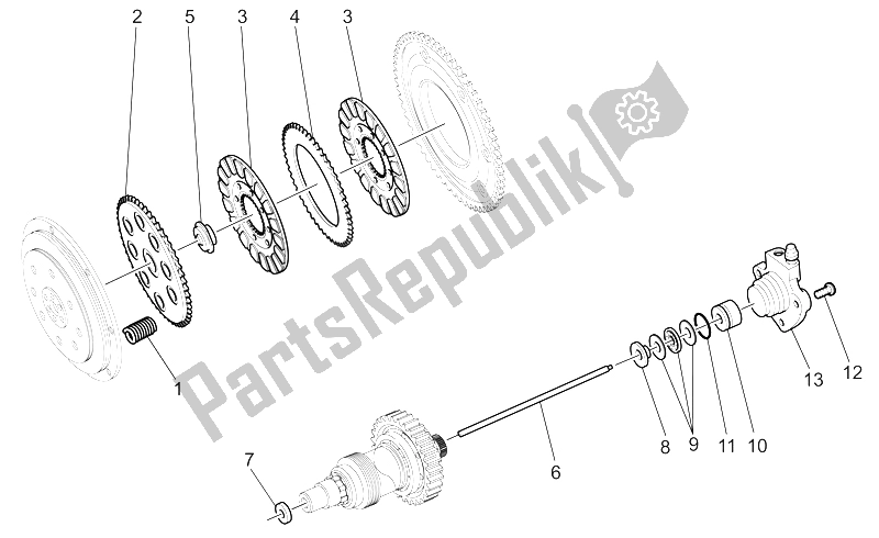 All parts for the Clutch of the Moto-Guzzi V 11 CAT 1100 2003