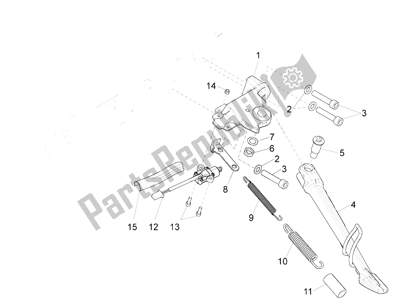 Todas las partes para Soporte Central de Moto-Guzzi California 1400 Touring SE ABS 2015