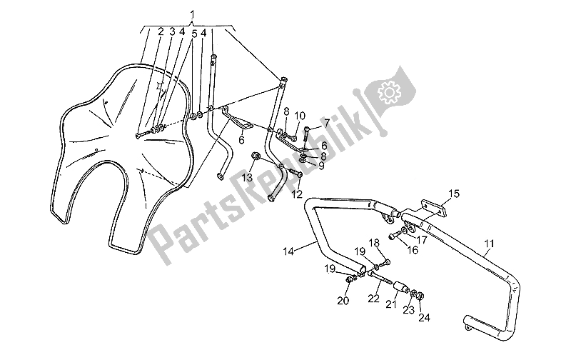 Todas las partes para Parachoques Delanteros Parabrisas de Moto-Guzzi California III Iniezione 1000 1990