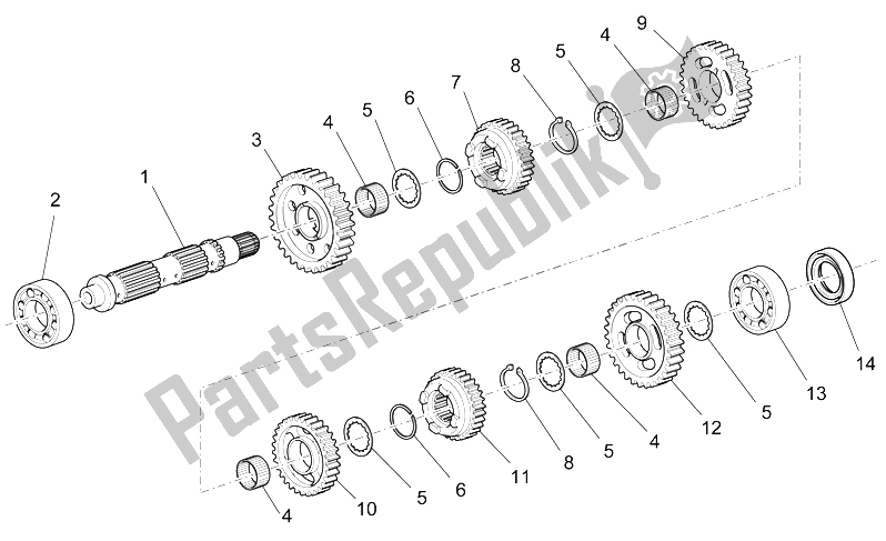 All parts for the Driven Shaft of the Moto-Guzzi Griso S E 1200 8V 2015