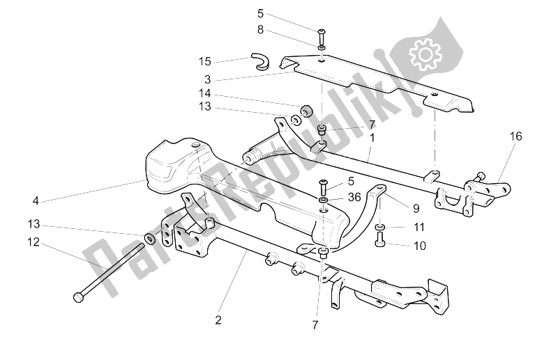 All parts for the Cradle of the Moto-Guzzi California Alum TIT PI CAT 1100 2003