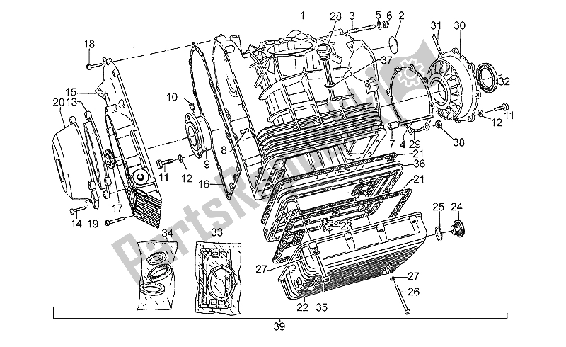 Todas las partes para Caja Del Cigüeñal de Moto-Guzzi S 1000 1989