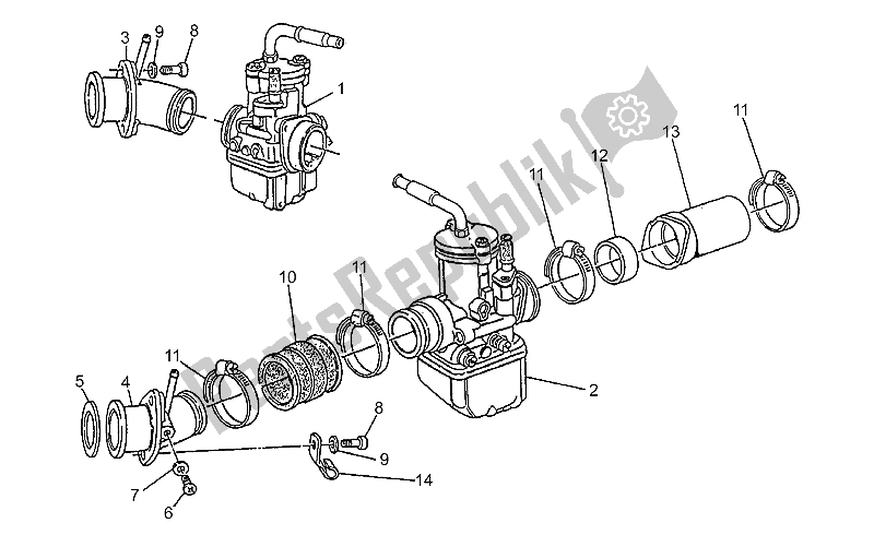 Tutte le parti per il Rifornimento Di Carburante del Moto-Guzzi V 75 PA Nuovo Tipo 750 1996