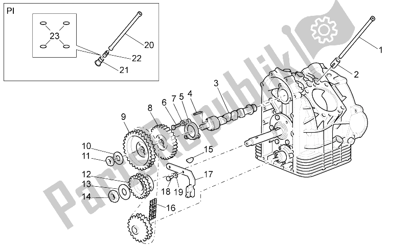 Todas las partes para Sistema De Cronometraje de Moto-Guzzi California Stone Metal PI 1100 2002