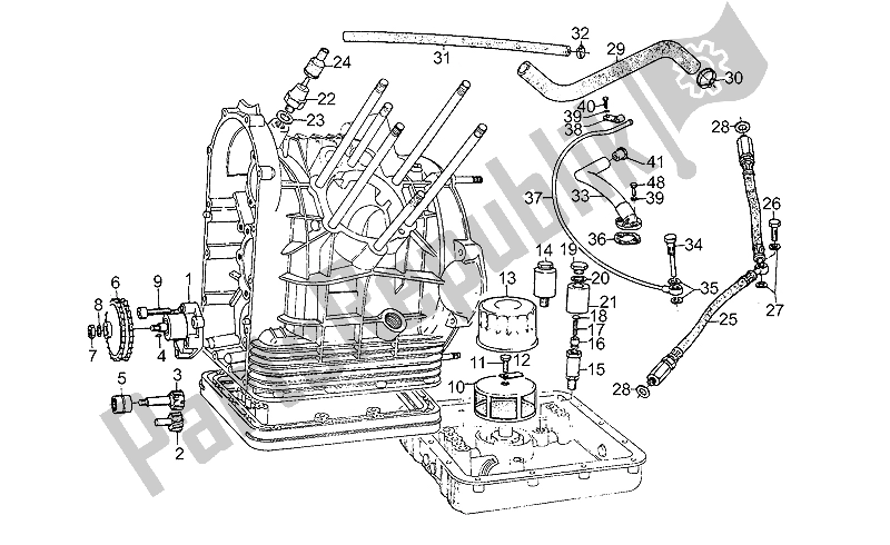 All parts for the Oil Pump of the Moto-Guzzi 850 T5 III Serie Civile 1985