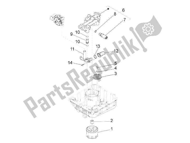 All parts for the Oil Filters of the Moto-Guzzi Eldorado 1400 USA 2016