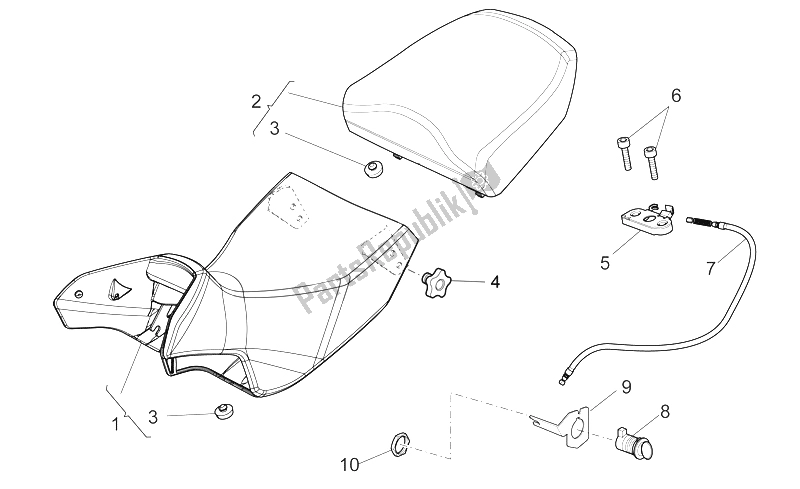 Toutes les pièces pour le Selle du Moto-Guzzi Stelvio 1200 2008