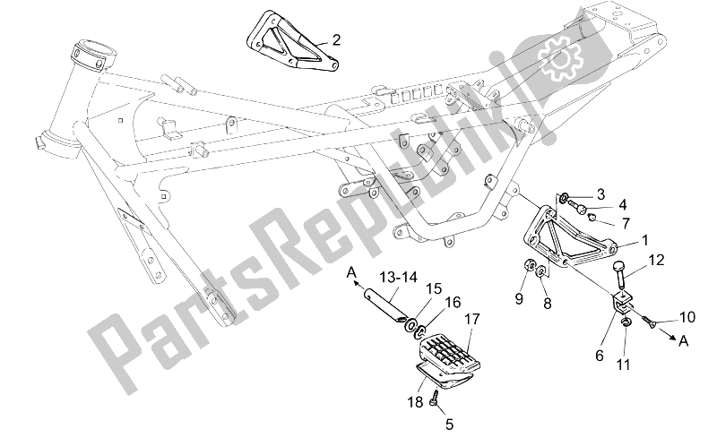 All parts for the Rear Footrests of the Moto-Guzzi Nevada Classic IE 750 2004