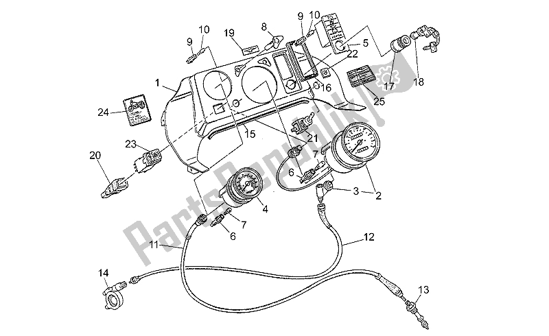 Toutes les pièces pour le Tableau De Bord du Moto-Guzzi 750 X Polizia PA 2A Serie 1995
