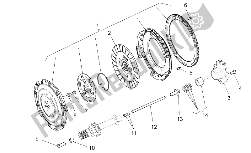 All parts for the Clutch of the Moto-Guzzi 1200 Sport 8V 2008