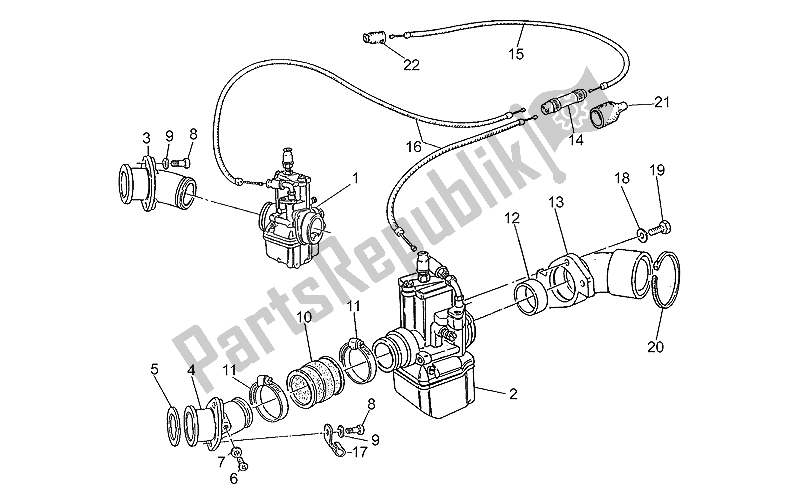 Tutte le parti per il Rifornimento Di Carburante del Moto-Guzzi 35 Carabinieri PA 350 1990