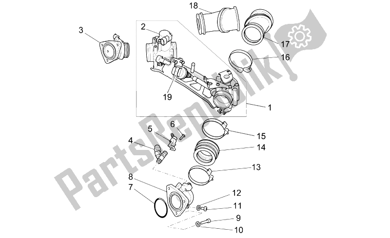 Tutte le parti per il Corpo Farfallato del Moto-Guzzi Griso V IE 1100 2005