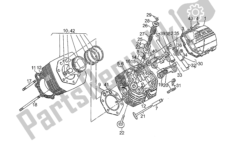 Toutes les pièces pour le Culasse du Moto-Guzzi S 1000 1989