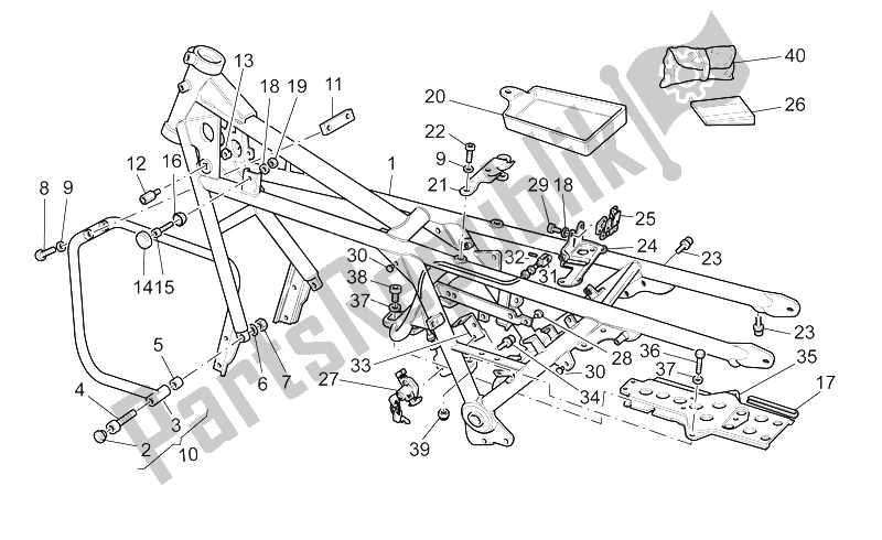 Toutes les pièces pour le Cadre du Moto-Guzzi California Special Sport AL PI 1100 2002