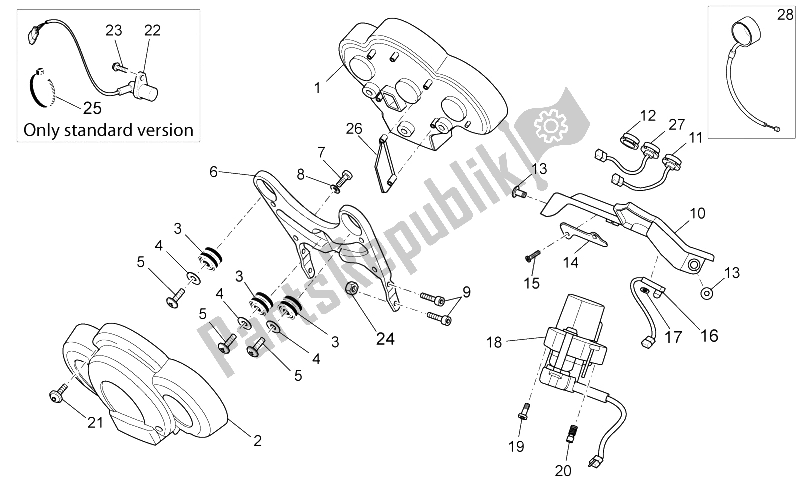 Todas las partes para Tablero de Moto-Guzzi Breva V IE 1100 2005