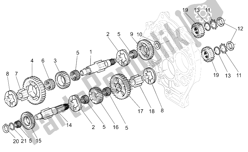 Toutes les pièces pour le Arbre Mené du Moto-Guzzi V 11 CAT 1100 2003