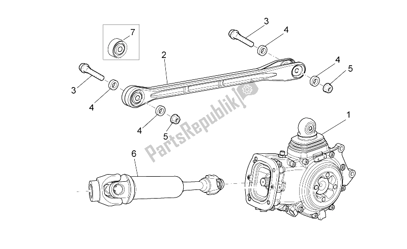 Toutes les pièces pour le Transmission Terminée du Moto-Guzzi Sport 1200 2006