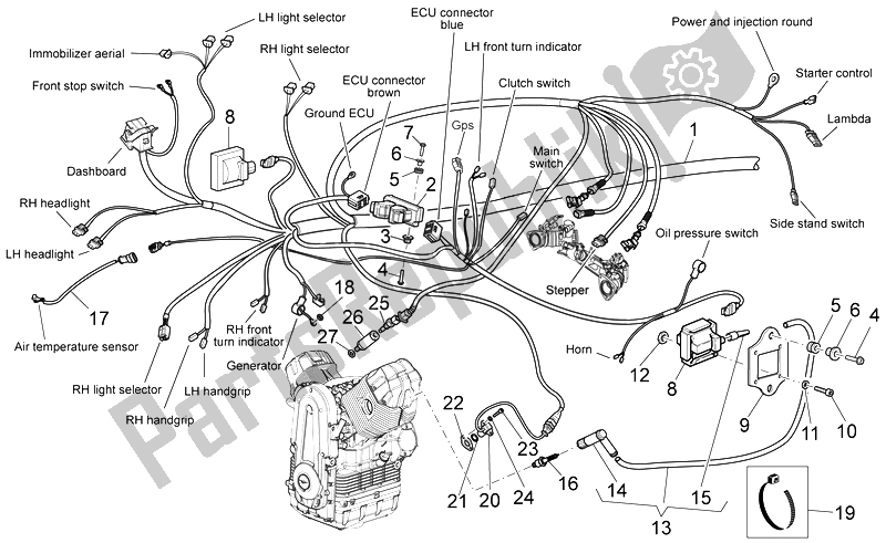 Toutes les pièces pour le Système électrique I du Moto-Guzzi Norge 850 2007