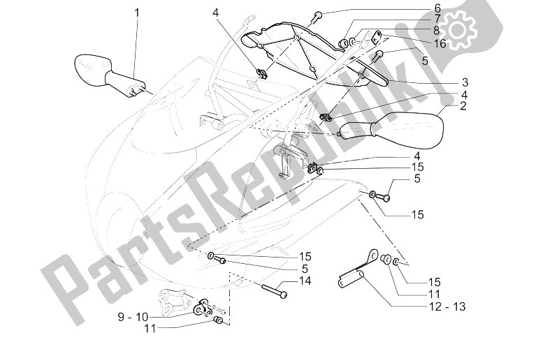 Wszystkie części do Przedni Korpus Ii Moto-Guzzi V 11 CAT 1100 2003