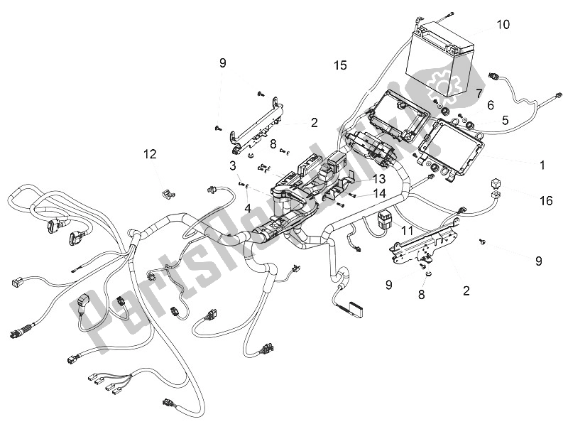 Todas las partes para Sistema Eléctrico Trasero de Moto-Guzzi Eldorado 1400 USA 2016