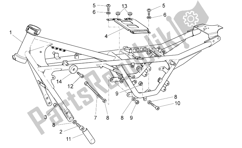 Tutte le parti per il Frame I del Moto-Guzzi V7 Stone 750 2014