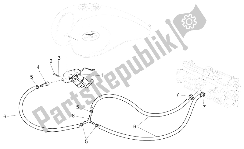 Todas las partes para Suministro De Combustible de Moto-Guzzi California Alum TIT PI CAT 1100 2003