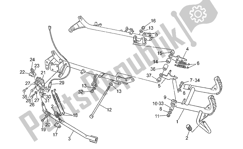 Toutes les pièces pour le Des Stands du Moto-Guzzi California 1100 1994