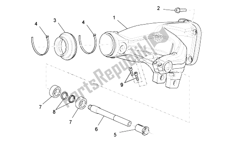 Toutes les pièces pour le Bras Oscillant du Moto-Guzzi Norge Polizia Berlino 850 2008