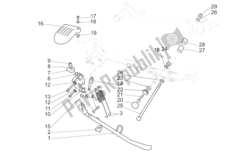 Toutes les pièces pour le Béquille Latérale du Moto-Guzzi California Stone Touring PI CAT 1100 2003