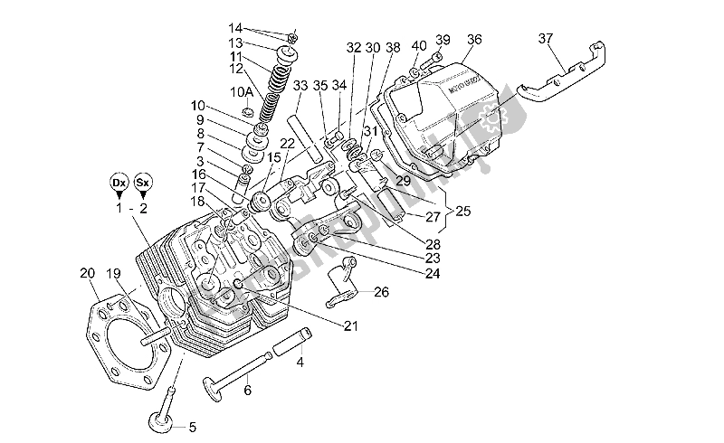 Tutte le parti per il Testata del Moto-Guzzi V 11 Sport Mandello 1100 1999