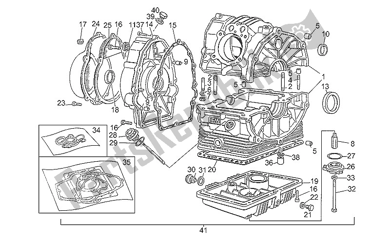 Toutes les pièces pour le Carter du Moto-Guzzi Nevada 350 1992