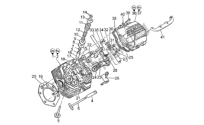 Toutes les pièces pour le Culasse I du Moto-Guzzi California EV V 11 USA 1100 1997