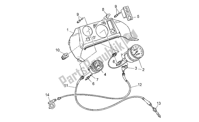 Todas las partes para Tablero de Moto-Guzzi NTX 350 1987