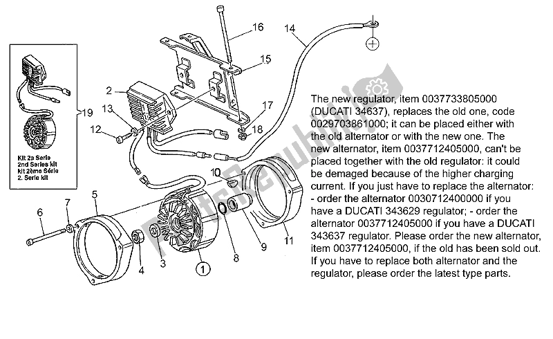 Toutes les pièces pour le Générateur du Moto-Guzzi Quota 1000 1992